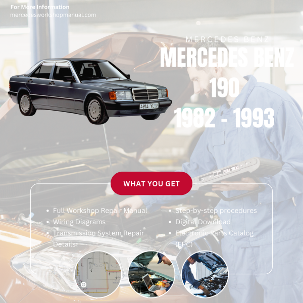 Mercedes Benz 190  Workshop, Service & Repair Manual 1982 - 1993 | Engine, Wiring, Transmission, Maintenance Guide