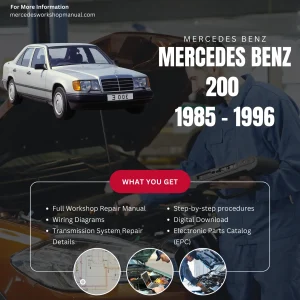 Mercedes-Benz 200 W124 1985-1996 Workshop Manual Cover