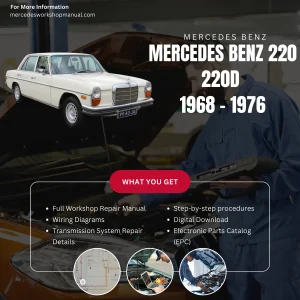 Mercedes-Benz 220 220D 1968-1976 Classic Workshop Manual Cover
