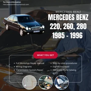 Mercedes-Benz 220 260 280 W124 1985-1996 Workshop Manual Cover