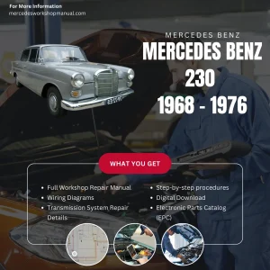 Mercedes-Benz 230 W115 1968-1976 Workshop Manual Cover