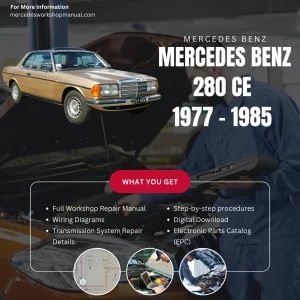 Mercedes-Benz 280CE W123 Coupe 1977-1985 Workshop Manual Cover