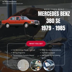 Mercedes-Benz 380SE W126 1979-1985 Workshop Manual Cover