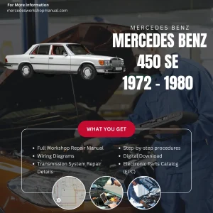 Mercedes-Benz 450SE W116 1972-1980 Workshop Manual Cover