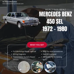 Mercedes-Benz 450SEL W116 1972-1980 Workshop Manual Cover