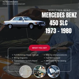 Mercedes-Benz 450SLC C107 1973-1980 Workshop Manual Cover