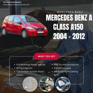 Mercedes-Benz A-Class A150 W169 2004-2012 Workshop Manual Cover