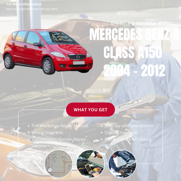 Mercedes Benz A Class A150  Workshop, Service & Repair Manual 2004 - 2012 | Engine, Wiring, Transmission, Maintenance Guide
