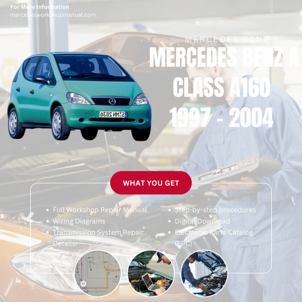 Mercedes Benz A Class A160  Workshop, Service & Repair Manual 1997 - 2004 | Engine, Wiring, Transmission, Maintenance Guide