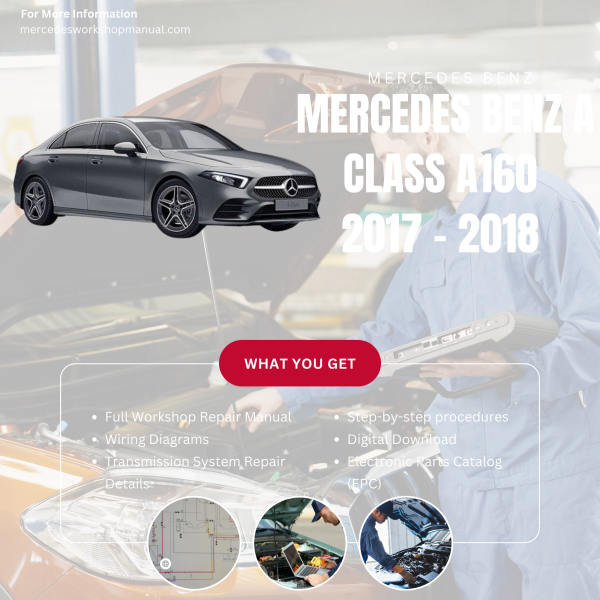 Mercedes Benz A Class A160  Workshop, Service & Repair Manual 2017 - 2018 | Engine, Wiring, Transmission, Maintenance Guide