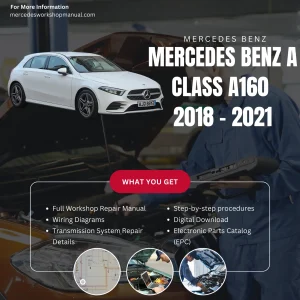 Mercedes-Benz A-Class A160 W177 2018-2021 Workshop Manual Cover