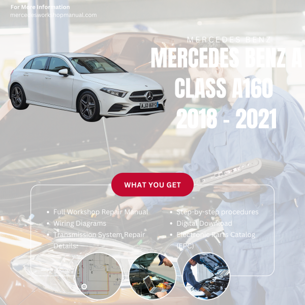 Mercedes Benz A Class A160  Workshop, Service & Repair Manual 2018 - 2021 | Engine, Wiring, Transmission, Maintenance Guide