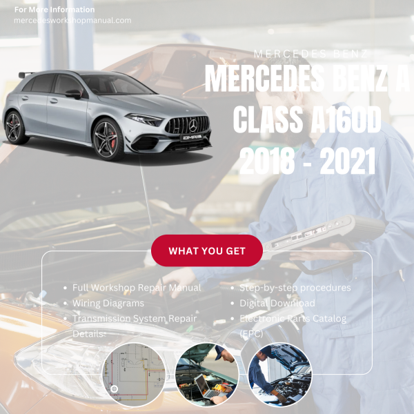 Mercedes Benz A Class A160d  Workshop, Service & Repair Manual 2018 - 2021 | Engine, Wiring, Transmission, Maintenance Guide