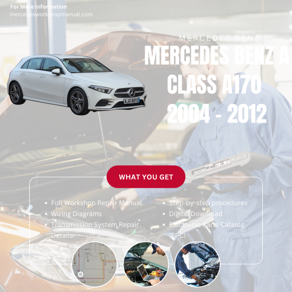 Mercedes Benz A Class A170  Workshop, Service & Repair Manual 2004 - 2012 | Engine, Wiring, Transmission, Maintenance Guide
