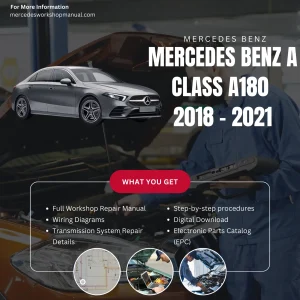 Mercedes-Benz A-Class A180 W177 2018-2021 Workshop Manual Cover