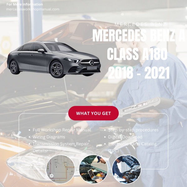 Mercedes Benz A Class A180  Workshop, Service & Repair Manual 2018 - 2021 | Engine, Wiring, Transmission, Maintenance Guide