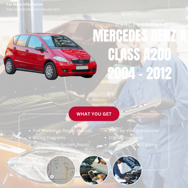Mercedes Benz A Class A200  Workshop, Service & Repair Manual 2004 - 2012 | Engine, Wiring, Transmission, Maintenance Guide