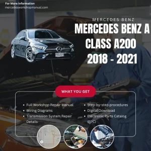 Mercedes-Benz A-Class A200 W177 2018-2021 Workshop Manual Cover