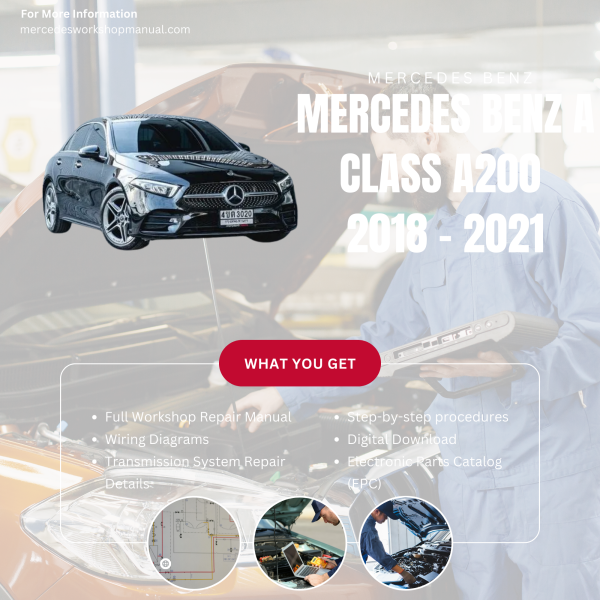 Mercedes Benz A Class A200  Workshop, Service & Repair Manual 2018 - 2021 | Engine, Wiring, Transmission, Maintenance Guide