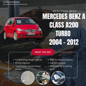 Mercedes-Benz A-Class A200 Turbo W169 2004-2012 Workshop Manual Cover