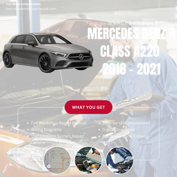Mercedes Benz A Class A220  Workshop, Service & Repair Manual 2018 - 2021 | Engine, Wiring, Transmission, Maintenance Guide