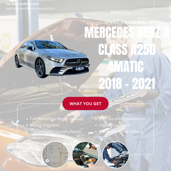 Mercedes Benz A Class A250 4Matic  Workshop, Service & Repair Manual 2018 - 2021 | Engine, Wiring, Transmission, Maintenance Guide