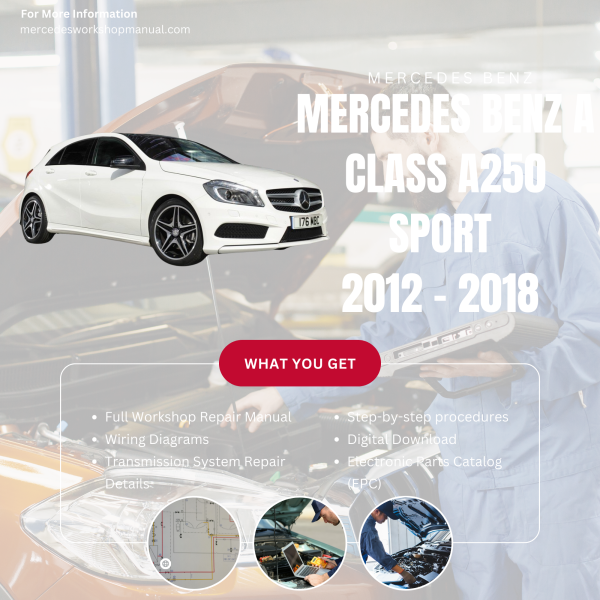 Mercedes Benz A Class A250 Sport  Workshop, Service & Repair Manual 2012 - 2018 | Engine, Wiring, Transmission, Maintenance Guide
