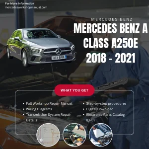 Mercedes-Benz A-Class A250e Plug-in Hybrid 2018-2021 Workshop Manual Cover