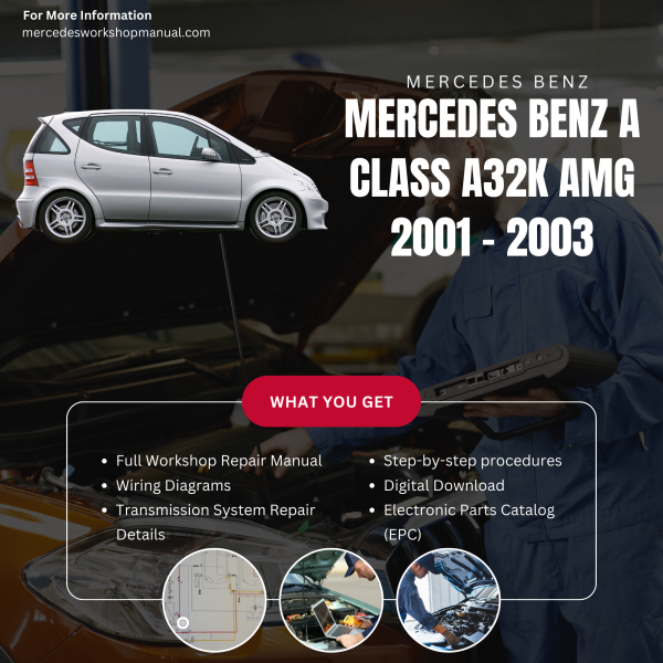 Mercedes Benz A Class A32K AMG  Workshop, Service & Repair Manual 2001 - 2003 | Engine, Wiring, Transmission, Maintenance Guide