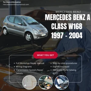 Mercedes-Benz A-Class W168 1997-2004 Workshop Manual Cover
