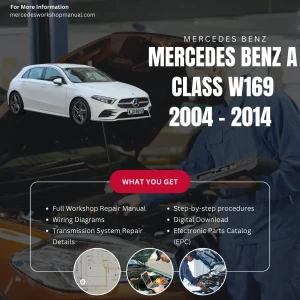 Mercedes-Benz A-Class W169 2004-2014 Workshop Manual Cover