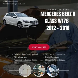 Mercedes-Benz A-Class W176 2012-2018 Workshop Manual Cover