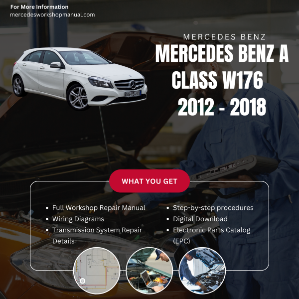 Mercedes Benz A Class W176  Workshop, Service & Repair Manual 2012 - 2018 | Engine, Wiring, Transmission, Maintenance Guide