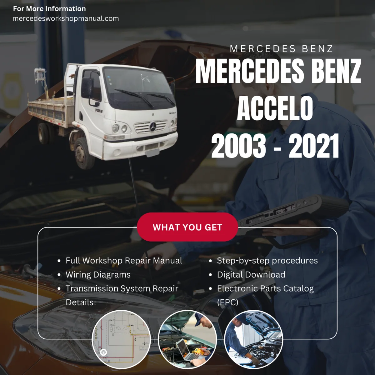 Mercedes-Benz Accelo Truck 2003-2021 Workshop Manual Cover