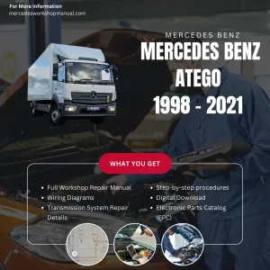 Mercedes-Benz Atego Truck 1998-2021 Workshop Manual Cover