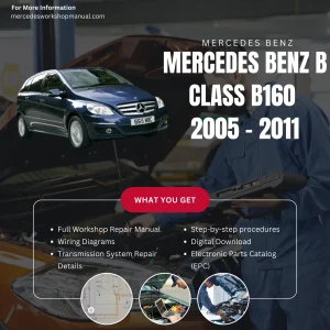 Mercedes-Benz B-Class B160 2005-2011 Workshop Manual Cover
