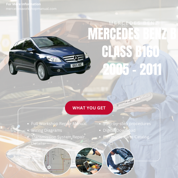 Mercedes Benz B Class B160  Workshop, Service & Repair Manual 2005 - 2011 | Engine, Wiring, Transmission, Maintenance Guide