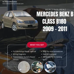 Mercedes-Benz B-Class B180 2009-2011 Workshop Manual Cover