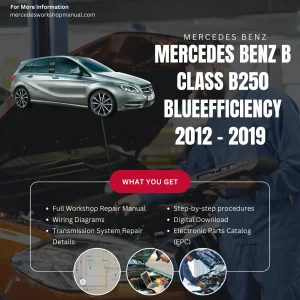 Mercedes-Benz B-Class B250 BlueEfficiency 2012-2019 Workshop Manual Cover