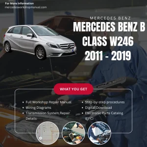 Mercedes-Benz B-Class W246 All Models 2011-2019 Workshop Manual Cover