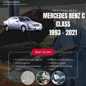 Mercedes-Benz C-Class Full Range 1993-2021 Workshop Manual Cover