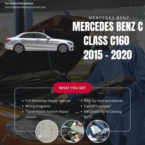 Mercedes-Benz C-Class C160 2015-2020 Workshop Manual Cover