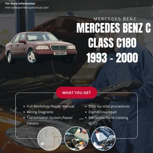 Mercedes-Benz C-Class C180 W202 1993-2000 Workshop Manual Cover