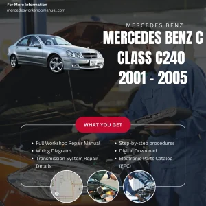 Mercedes-Benz C-Class C240 W203 2001-2005 Workshop Manual Cover