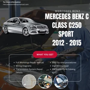Mercedes-Benz C-Class C250 Sport 2012-2015 Workshop Manual Cover