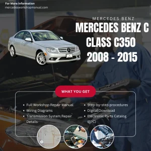 Mercedes-Benz C-Class C350 W204 2008-2015 Workshop Manual Cover
