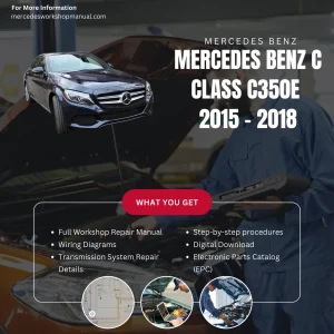 Mercedes-Benz C-Class C350e Plug-in Hybrid 2015-2018 Workshop Manual Cover