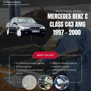 Mercedes-AMG C-Class C43 AMG W202 1997-2000 Workshop Manual Cover