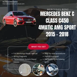 Mercedes-Benz C-Class C450 4Matic AMG Sport 2015-2018 Workshop Manual Cover