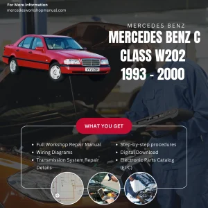 Mercedes-Benz C-Class W202 1993-2000 Workshop Manual Cover